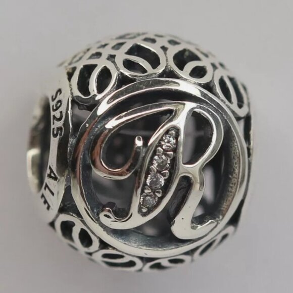 Pandora Initial Alphabet Character Letter R Charm - Picture 2 of 2